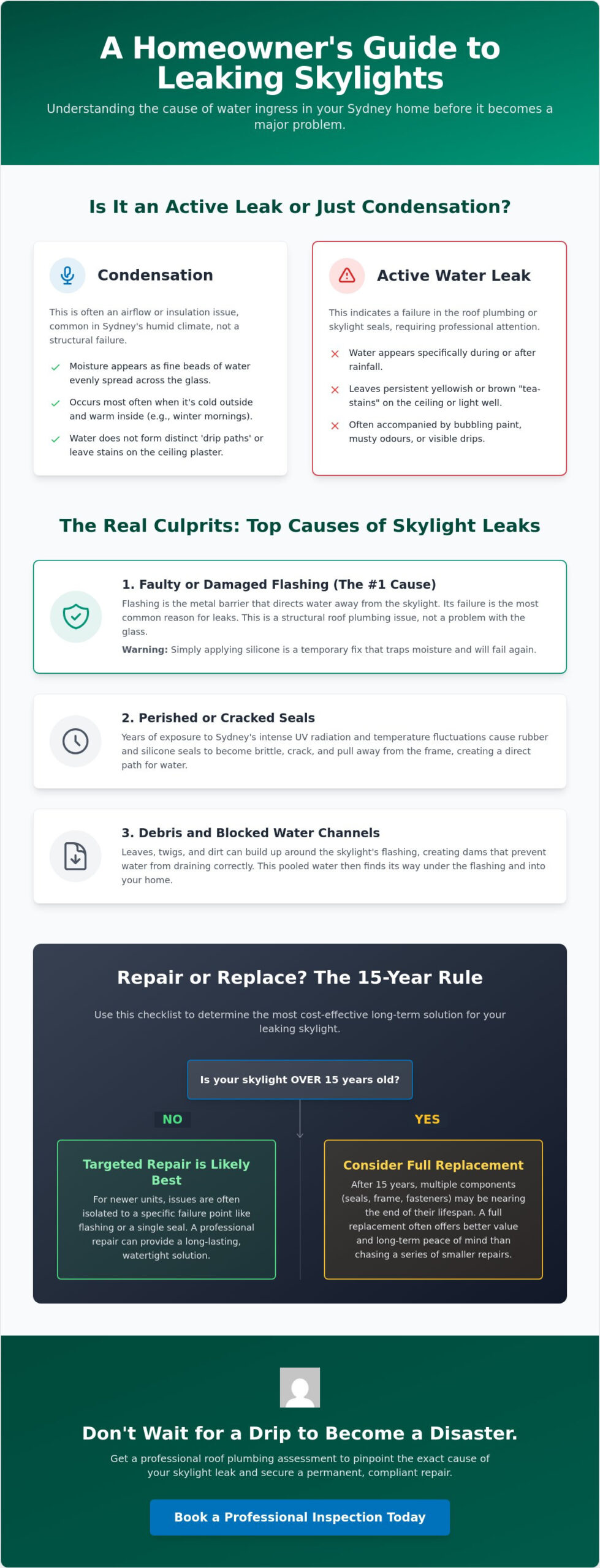 Leaking Skylight Repair Sydney: The Ultimate Homeowner’s Checklist