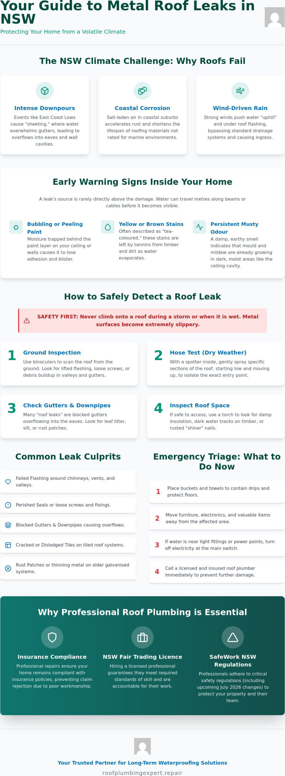 Leaking Roof Repair NSW: A Homeowner’s Guide to Detection and Fixes