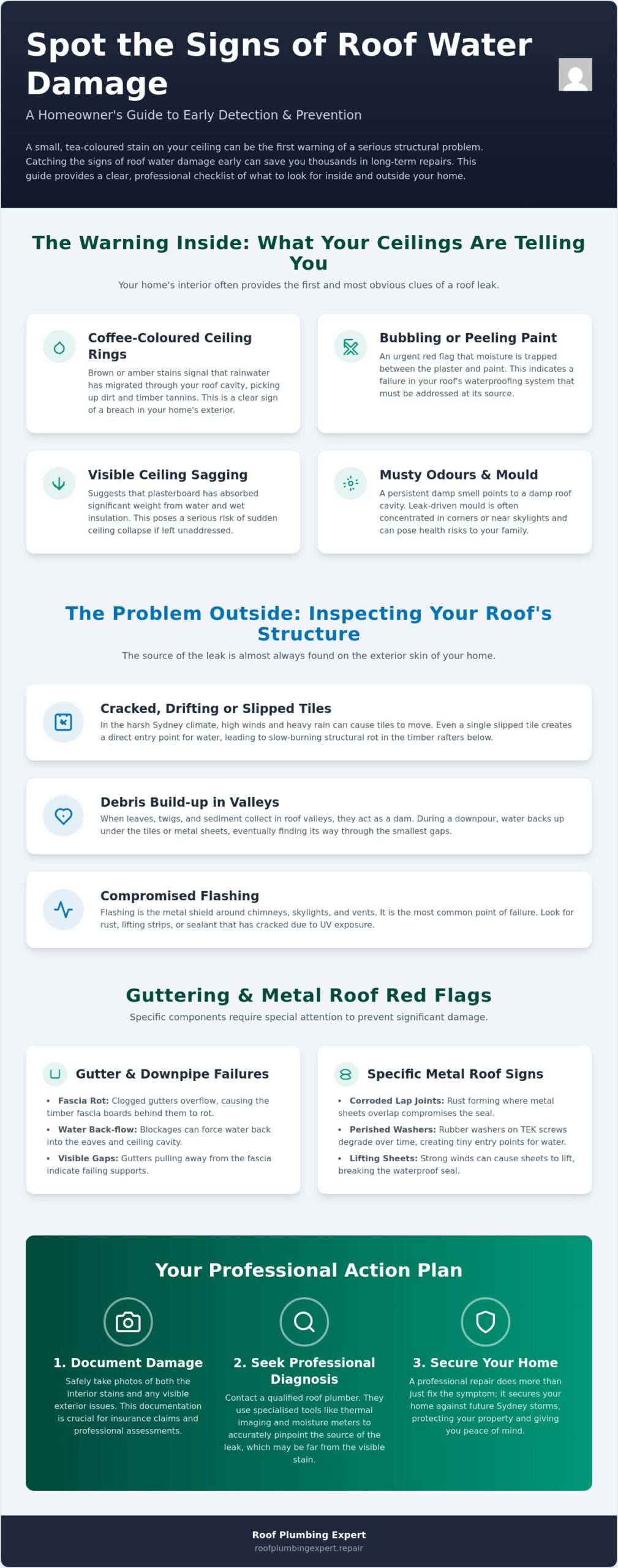 Signs of Roof Water Damage: The Essential Homeowner’s Checklist